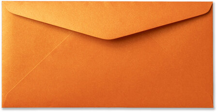 Envelop 11 x 22 cm Metallic Orange Glow