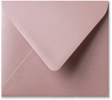 Envelop 12,5 x 14 cm Metallic Rose