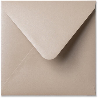 Envelop 14 x 14 cm Metallic Sand