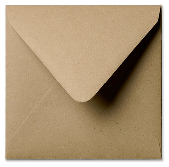 Envelop 14 x 14 cm Kraft natuurbruin