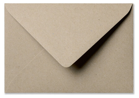 Envelop 12,5 x 17,6 cm Kraft natuurgrijs