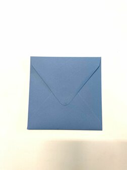 Envelop 14 x 14 cm Kraft Zeeblauw
