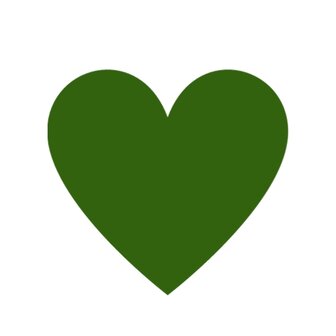 Sluitzegel hartje Donkergroen