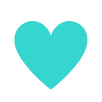 Sluitzegel hartje Turquoise