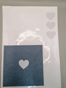 Envelop 14 x 14 cm Jeans met sluitzegels