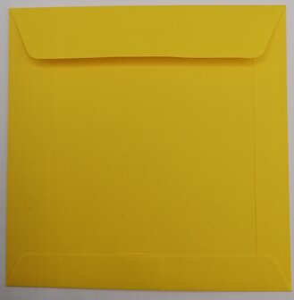 Envelop 10,5 x 10,5 cm boterbloemgeel