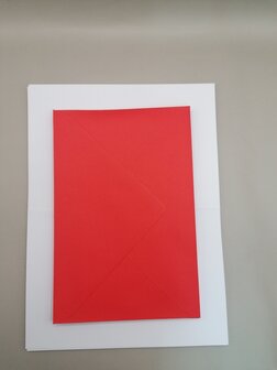 Dubbele kaart 12 x 18 cm wit  met envelop