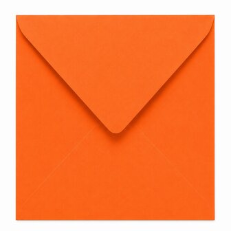 Envelop 14 x 14 cm Orange (korte klep)