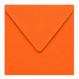 Envelop 14 x 14 cm Orange (lange klep)