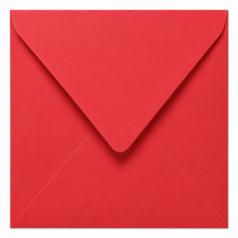 Envelop 14 x 14 cm Cherry Red (korte klep)