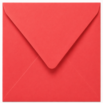 Envelop 14 x 14 cm Poppy Red (lange klep)