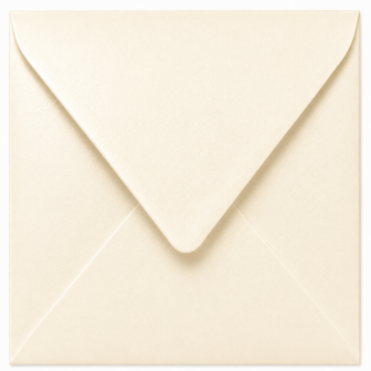 Envelop 17 x 17 cm Fresh Cream (lange klep)