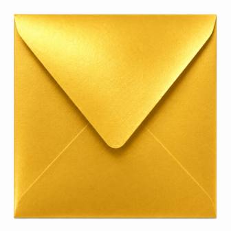 Envelop 14 x 14 cm Metallic Gold (lange klep)