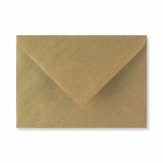 Envelop 15,6 x 22 cm Brown Ribbed (lange klep)