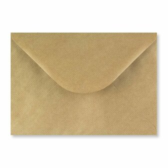 Envelop 15,6 x 22 cm Ribbed Kraft (korte klep)