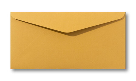 Envelop 11 x 22 cm Okergeel