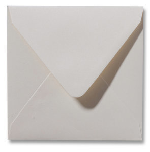 Envelop 14 x 14 cm Metallic Ivory