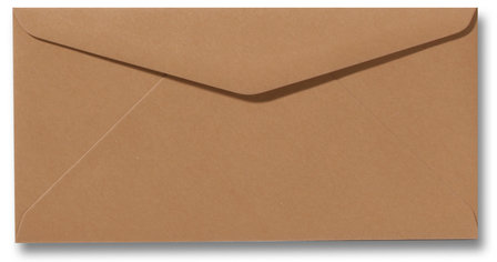 Envelop 11 x 22 cm Bruin