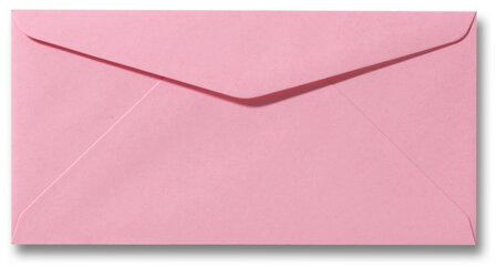 Envelop 11 x 22 cm Donkerroze