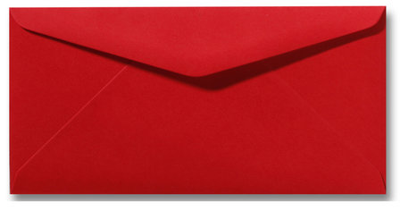 Envelop 11 x 22 cm Pioenrood