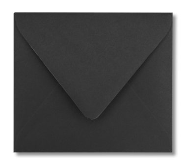 Envelop 12,5 x 14 cm Zwart