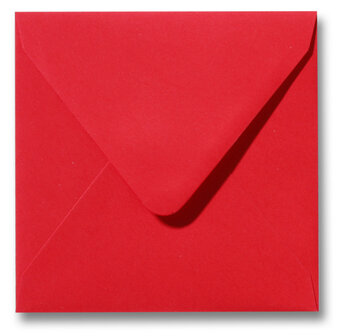 Envelop 16 x 16 cm Koraalrood