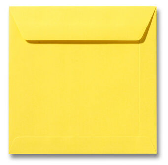 Envelop 19 x 19 cm Boterbloemgeel