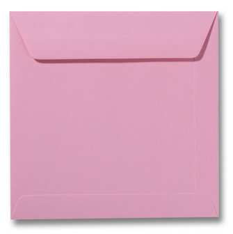 Envelop 19 x 19 cm Donkerroze