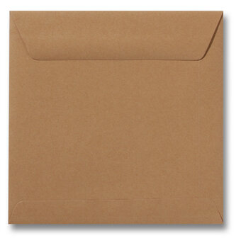 Envelop 22 x 22 cm Bruin