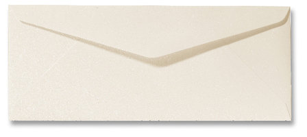 Envelop 9 x 22 cm Metallic Ivory