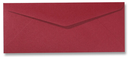 Envelop 9 x 22 cm Metallic Rood