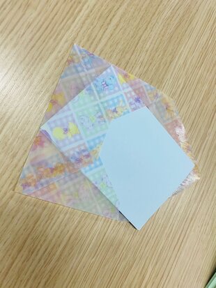 Transparante Envelop + dubbele kaart in diverse kleuren 60 stuks
