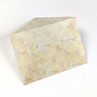 Transparante envelop met patroon 8 x 11,4 cm