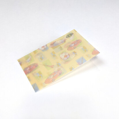 Transparante envelop met patroon 6,5 x 10,5 cm