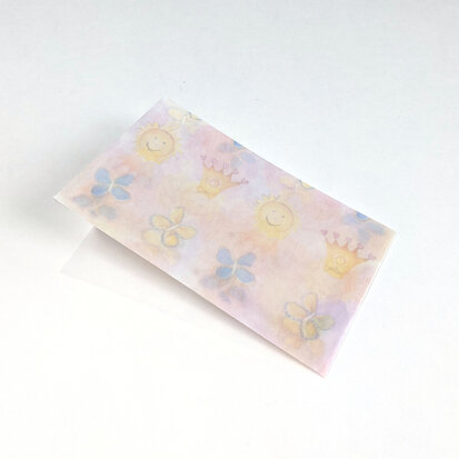 Transparante envelop met patroon 6,5 x 10,5 cm