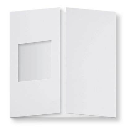 Passepartout Kaart 13,4 x 13,4 cm vierkant Wit