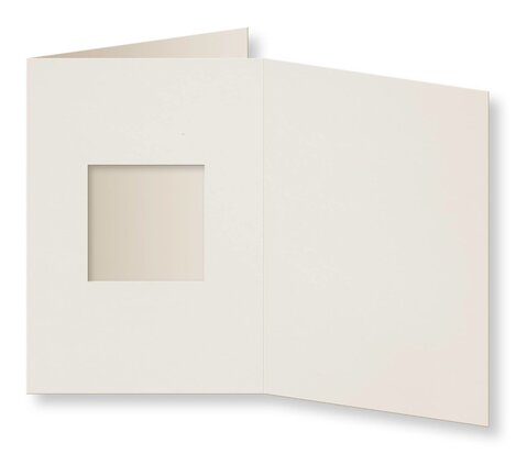 Passepartout Kaart 10,5 x 14,9 cm vierkant Ivoor