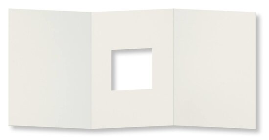 Passepartout Kaart 10,5 x 14,9 cm vierkant Ivoor