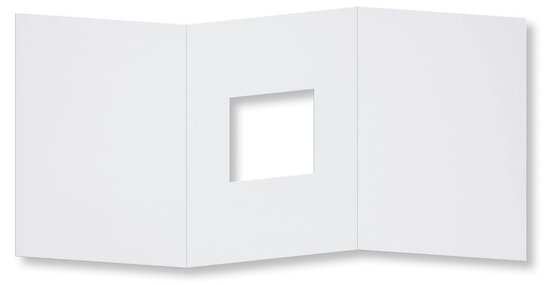 Passepartout Kaart 10,5 x 14,9 cm vierkant Wit