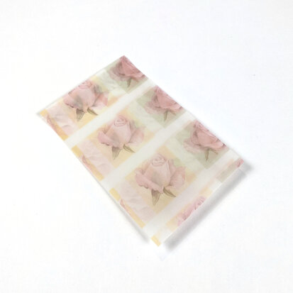Transparante envelop met patroon 6,5 x 10,5 cm