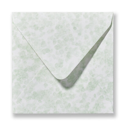 Envelop 12,5 x 14 cm Marmer Groen