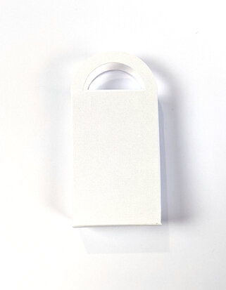 Geschenktasje Metallic White per 8 stuks