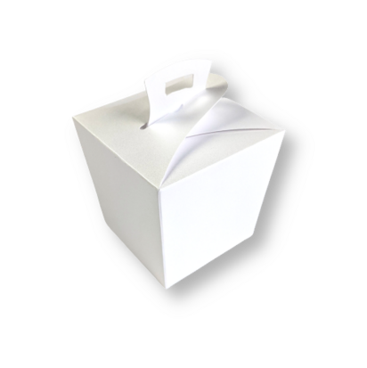 Wok box Metallic White per 3 stuks
