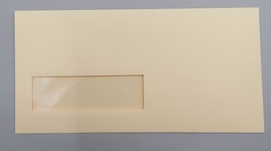 Envelop 11 x 22 cm chamois venster