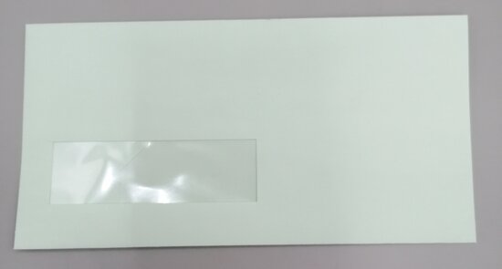 Envelop 11 x 22 cm lichtgroen venster