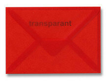 Envelop 11 x 15,6 cm Transparant Rood