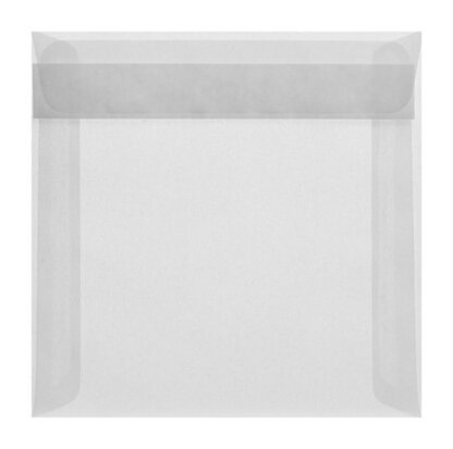 Envelop 17 x 17 cm transparant wit