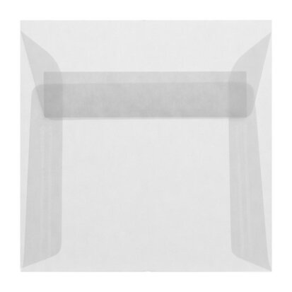 Envelop 22 x 22 cm transparant wit