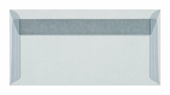 Envelop 11 x 22 cm  transparant lichtblauw