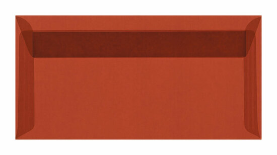 Envelop 11 x 22 cm transparant Rood